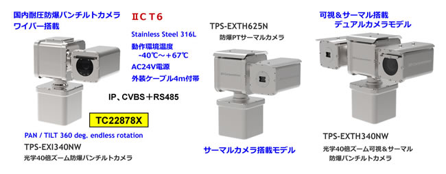 防爆パンチルトカメラTPS-EXI340NW